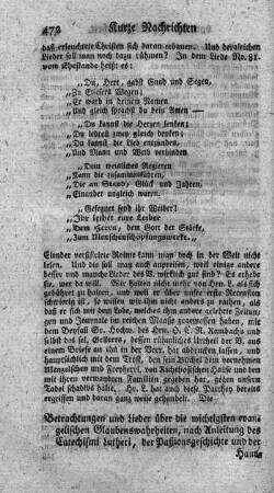 Betrachtungen und Lieder über die wichtigsten Glaubenswahrheiten.