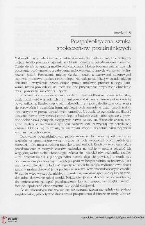 Rozdział 5: Postpaleolityczna sztuka społeczeństw przedrolniczych