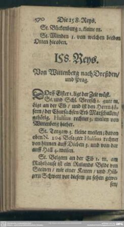 158. Reys. Von Wittenberg nach Dreßden, und Prag