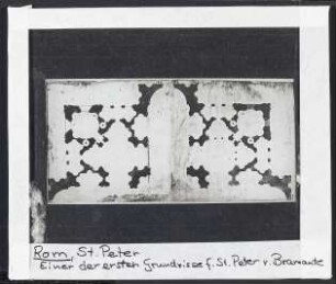 Rom, St. Peter: Grundriss-Entwurf von Bramante