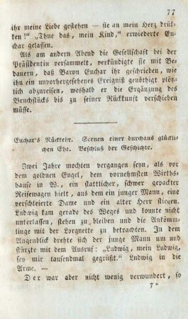 Euchars Rückkehr ... Beschluß der Geschichte