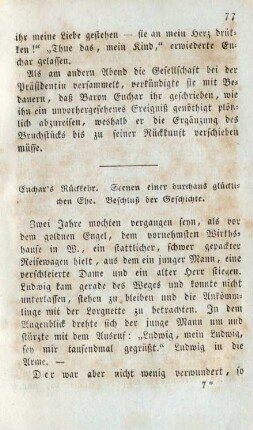 Euchars Rückkehr ... Beschluß der Geschichte
