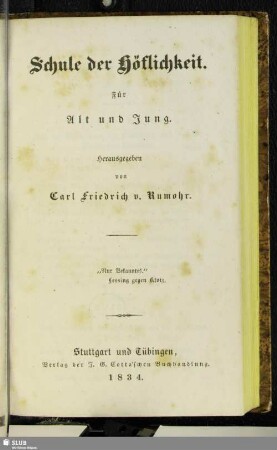 [1]: Schule der Höflichkeit : für alt und jung
