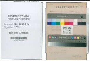 Entnazifizierung Gottfried Bangert , geb. 26.01.1897 (Chemiearbeiter)