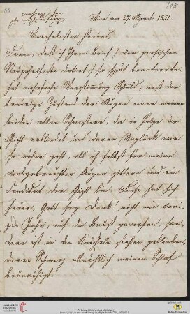 Brief von Joseph von Hammer-Purgstall an Friedrich Creuzer