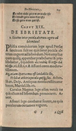 Caput XIX. De Ebrietate.