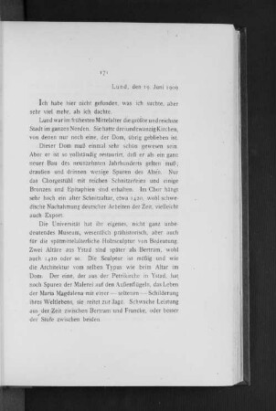 Lund, den 19. Juni 1909
