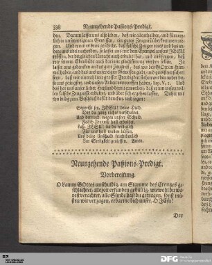 Neunzehende Paßions-Predigt.