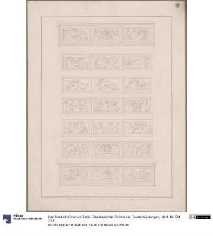 Berlin. Bauakademie. Reliefs der Fensterbrüstungen