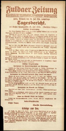 Ausgabe vom Mittwoch, den 26. Juli 1916.