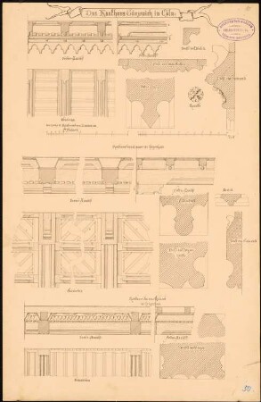 Gürzenich, Köln Umbau: Deckendetails im Restaurationszimmer