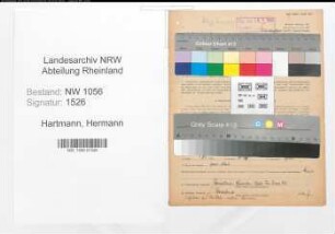 Entnazifizierung Hermann Hartmann , geb. 13.10.1900 (Lehrer)