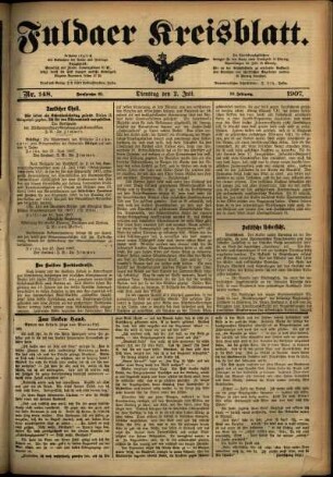 Ausgabe vom Dienstag, den 02. Juli 1907.