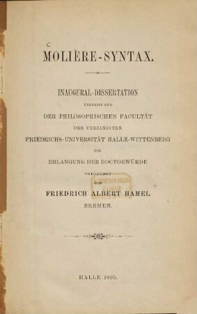 Molière-Syntax