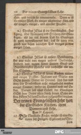 von der Christlichen Kirchen, ihren Dienern und Lehr