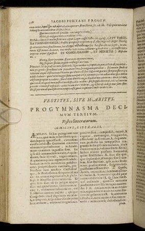 Vestitus, Sive Habitus. Progymnasma Decimum Tertium. - Progymnasma Decimum Quintum.
