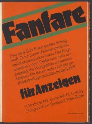 Fanfare für Anzeigen