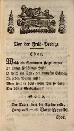 Cantate bey der wegen des Ablebens Leopold II. angeordneten Trauer-Feyerlichkeit