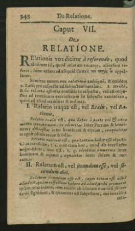 Caput VII. De Relatione.
