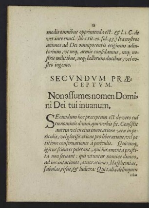 Secundum Praeceptum.