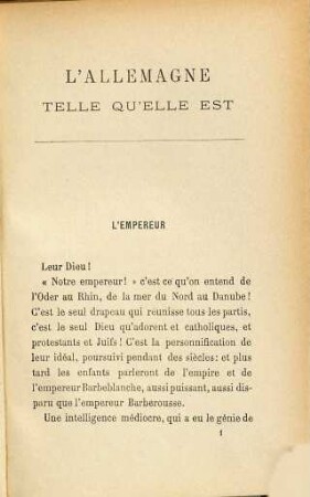 L'Allemagne telle qu'elle est : Par Jacques St Cère