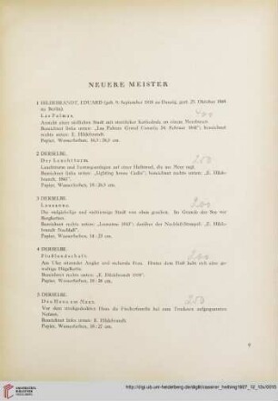 Neuere Meister (Nr. 1-16)