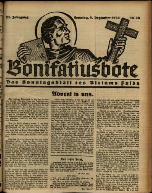 Ausgabe vom Sonntag, den 09. Dezember 1934.