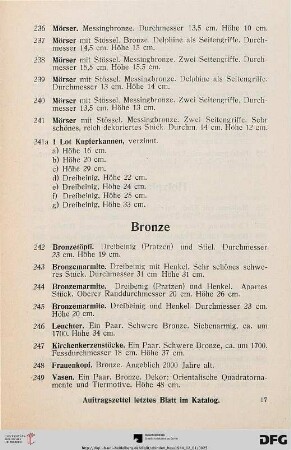 Bronze (Nr. 242-249)