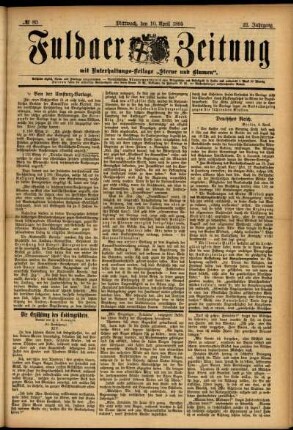 Ausgabe vom Mittwoch, den 10. April 1895.