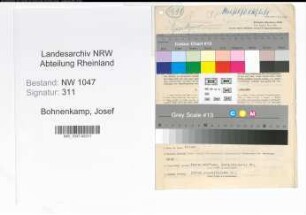 Entnazifizierung Josef Bohnenkamp , geb. 22.06.1905 (Rechtsanwalt)