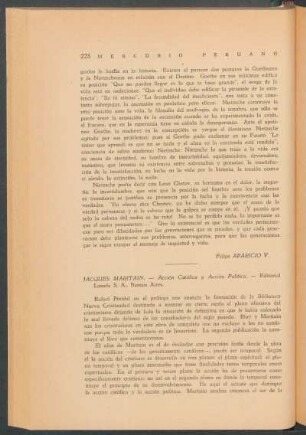 "Acción Católica y Acción Política", por Jacques Maritain