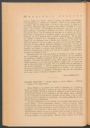 "Acción Católica y Acción Política", por Jacques Maritain