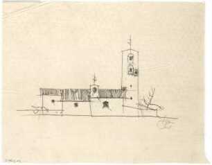 Gsaenger, Gustav; Fischen / Allgäu (Bayern); Ev. Kirche zum Guten Hirten, Pfarrhaus - Studie