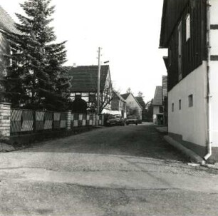 Stolpen-Altstadt, Obere Straße. Blick nach Osten