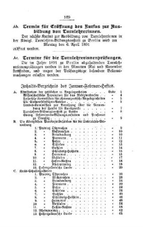 Inhaltsverzeichniß des Januar-Februar-Heftes