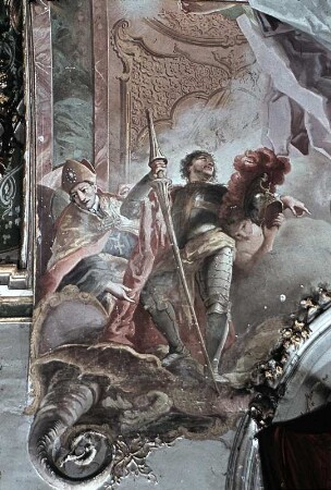 Sapientia divina, Fides, Sankt Georg, Sankt Emmeram und Sankt Wolfgang
