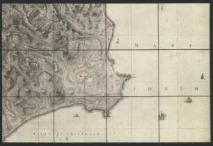 Karte vom Königreich Neapel, heute Italien, 1:110 000, Kupferstich, 1808