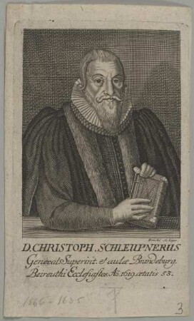 Bildnis des Christoph. Schleupnerus