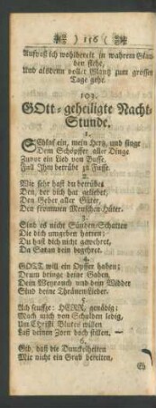 103. GOtt-geheiligte Nacht-Stunde