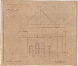 Pfann, Paul; Nürnberg; Landesausstellung 1906, Kunstausstellungsgebäude - Hauptkuppel (Ansicht)