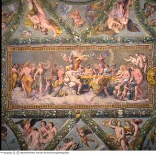 Szenen aus dem Mythos der Psyche nach Apuleius, Hochzeitsmahl von Amor und Psyche im Olymp