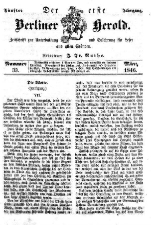 Nummer 33, März 1846