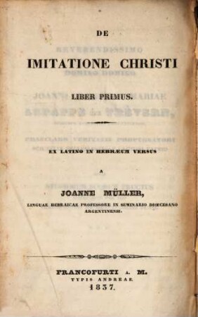 De imitatione Christi liber primus