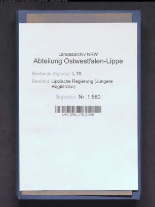 Einführung und Veranlagung zur Wertzuwachssteuer im Amt Oerlinghausen