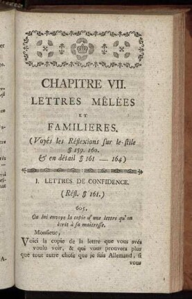 Chapitre VII. Lettres Mêlées et Familières.