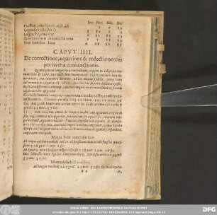 Caput IIII. De correctione, aequatione & reductione temporis verae coniunctionis.