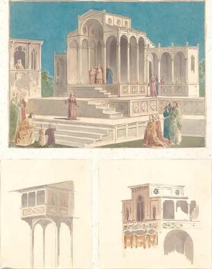 Lange, Ludwig; Lange - Archiv: XII.3 Malereien, vorw. figürlich (it. Renaissance) - Architektur (Perspektiven)