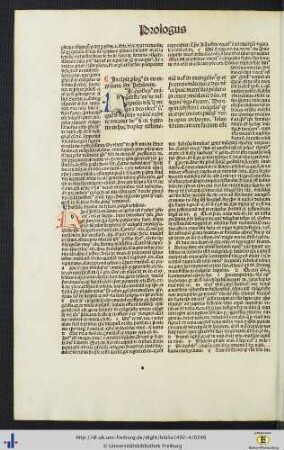 Prologus in Evangelium secundum Johannem cum expositione