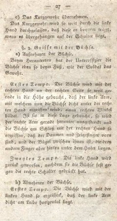 §. 2. Griffe mit der Büchse.