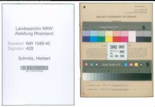 Entnazifizierung Herbert Schmitz , geb. 02.09.1909 (Richter)